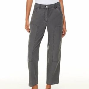 Aritzia Wilfred Free Brennan Charcoal Cargo Carpenter Utility Pants - Sz 10